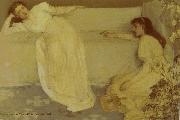 James Mcneill Whistler Symphonie in Wieb Nr. 3 oil painting on canvas